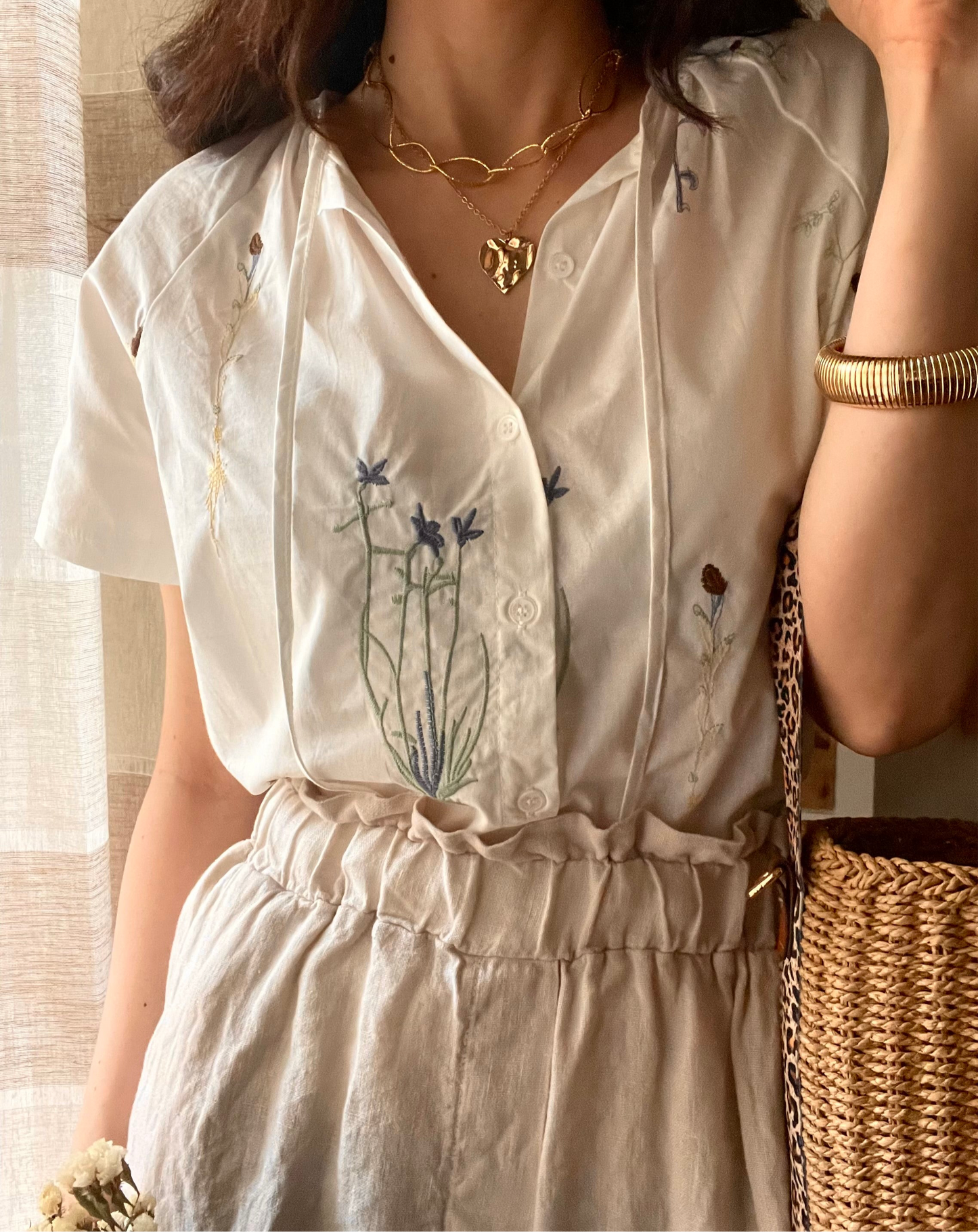 Camicia Fiori di Cotone