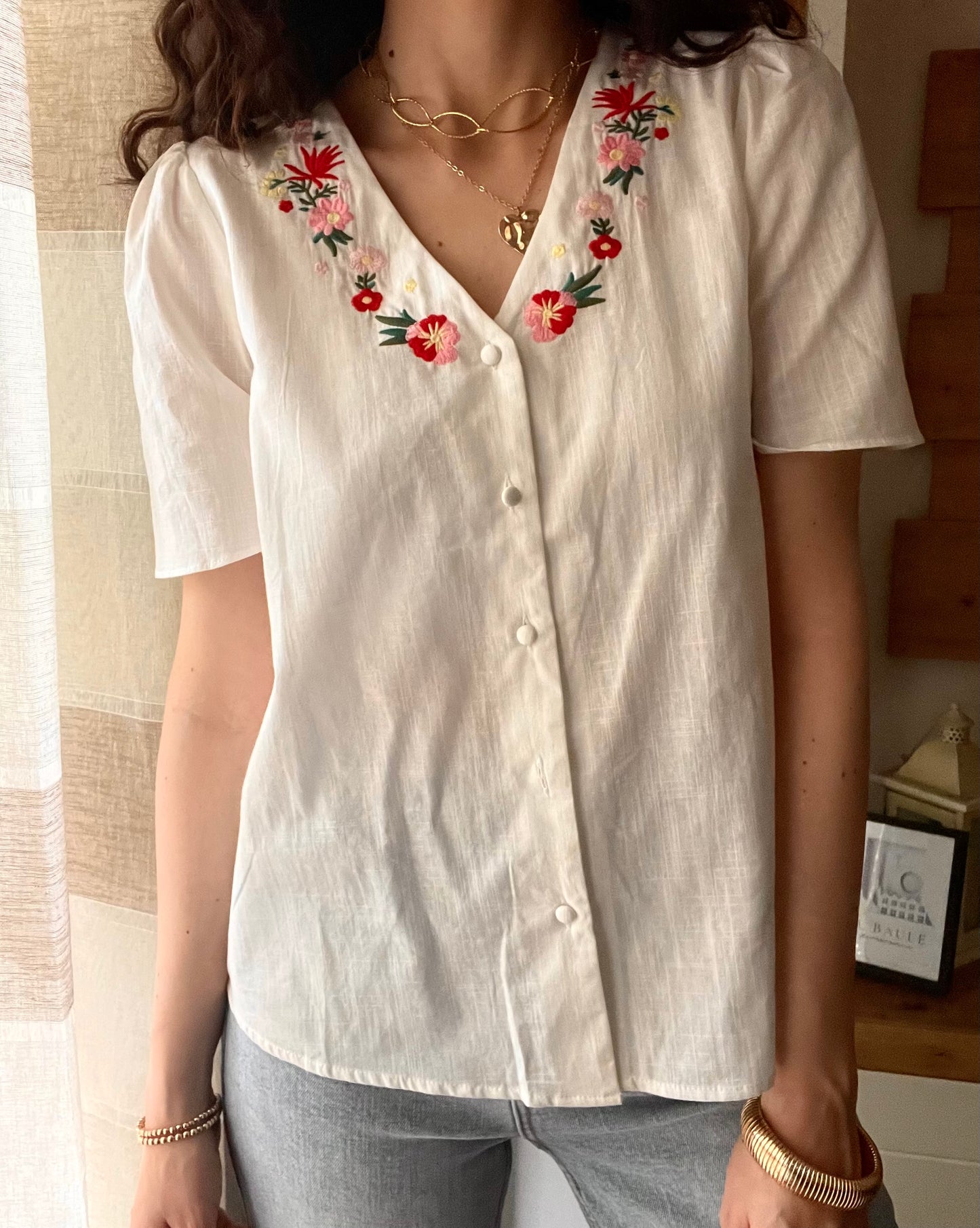 Camicia Collana di Fiori