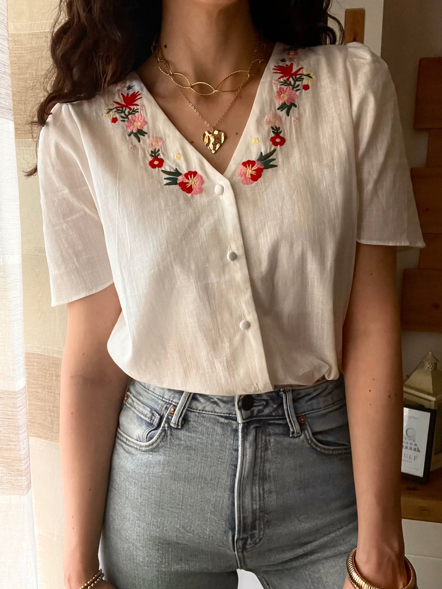 Camicia Collana di Fiori