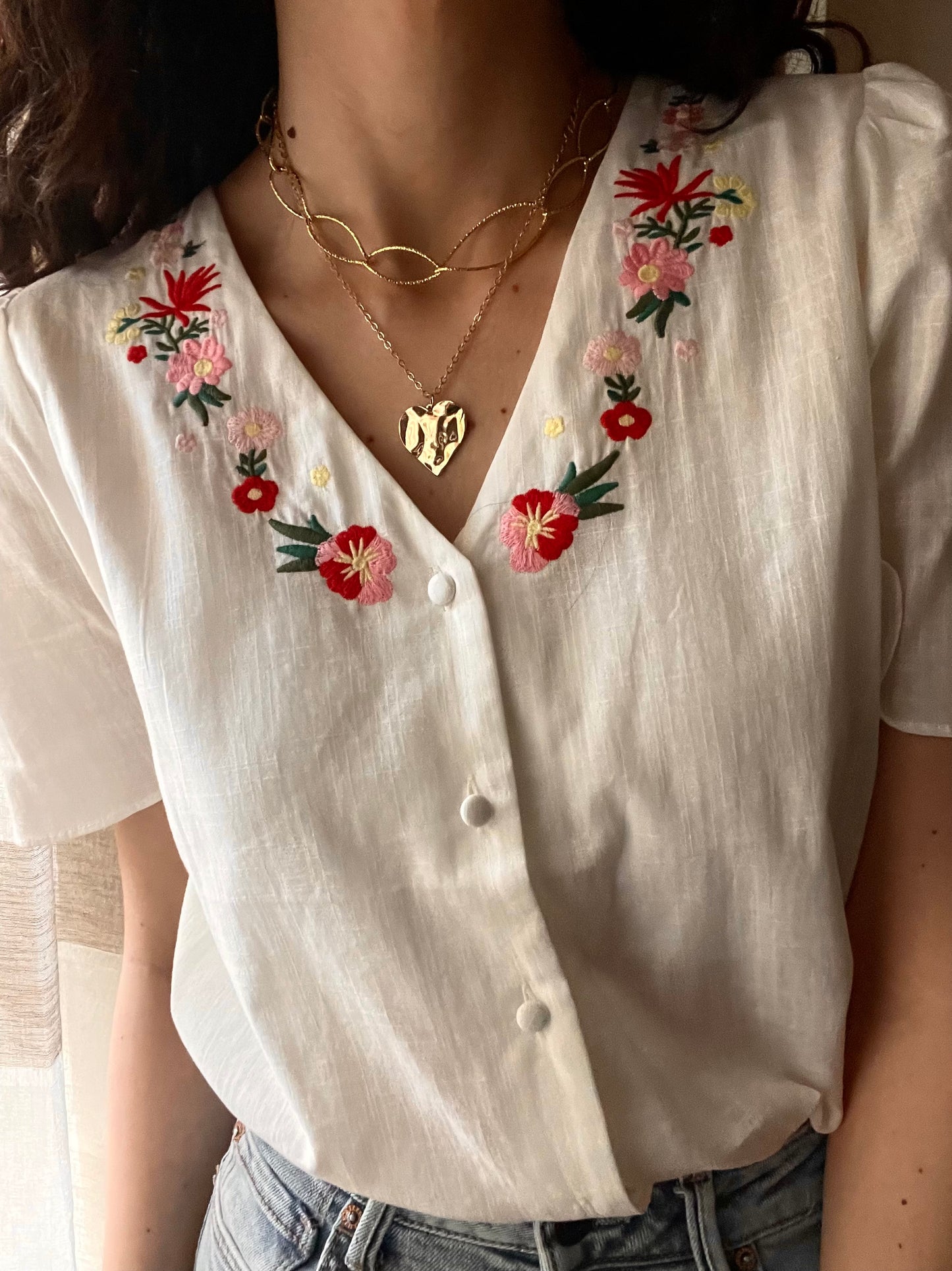 Camicia Collana di Fiori