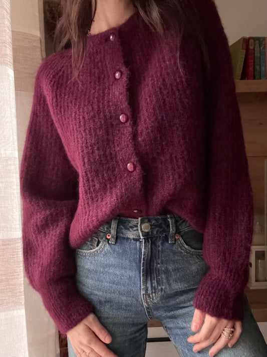 Cardigan Borgogna