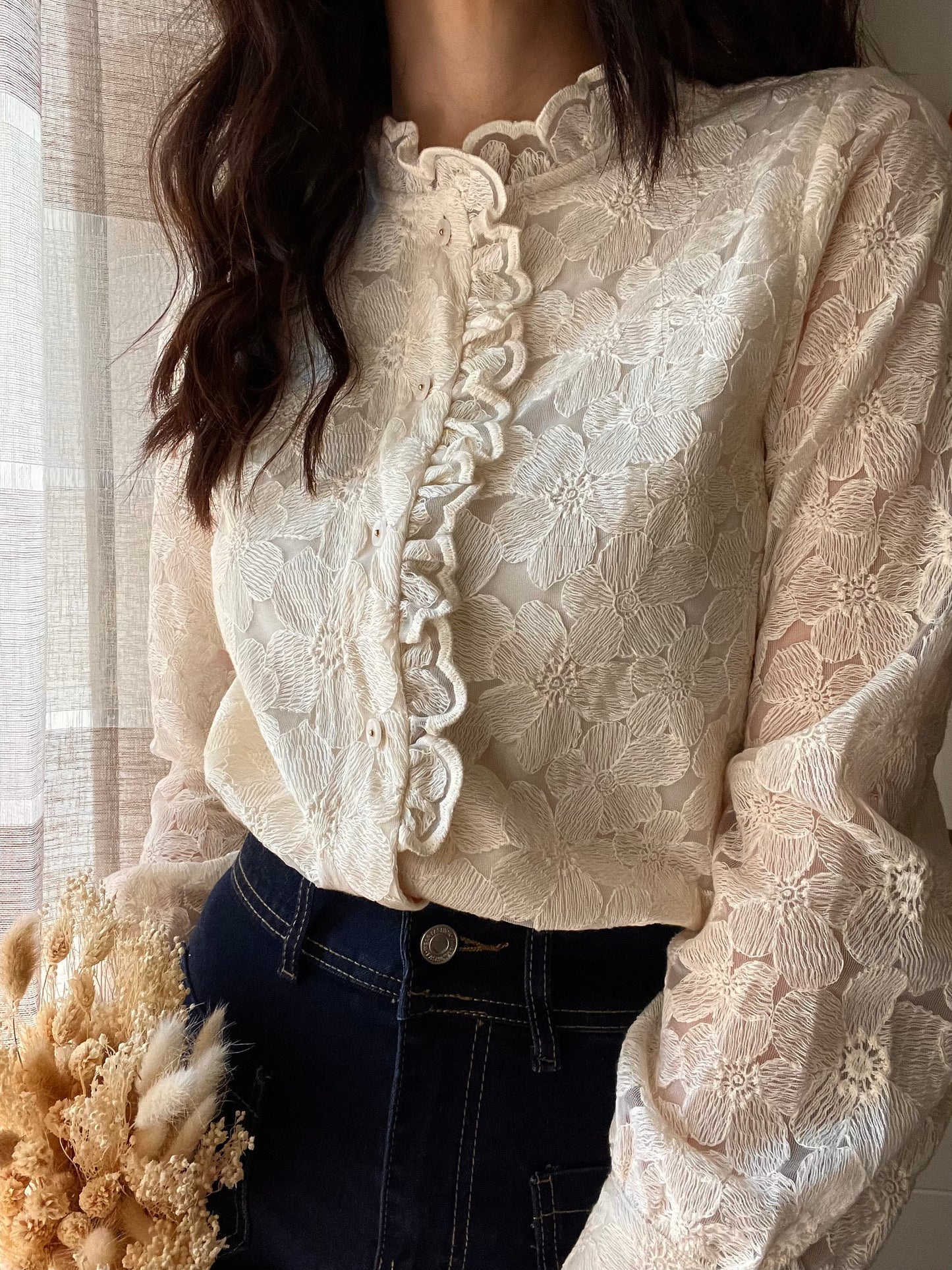 Camicia White Flowers