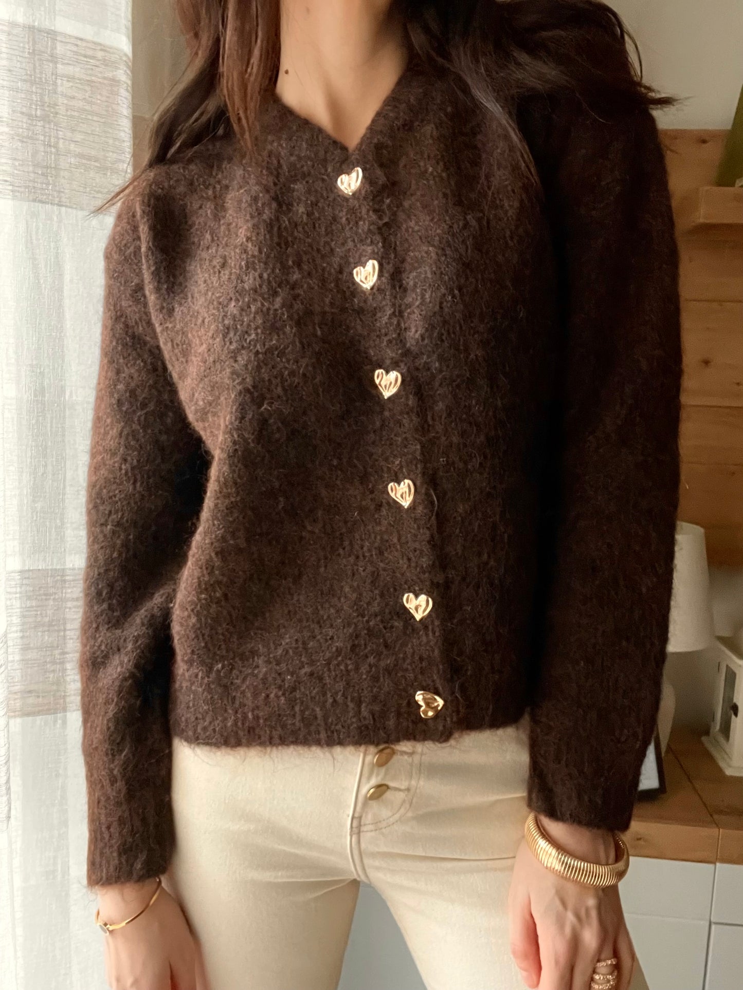 Cardigan Heart Choco