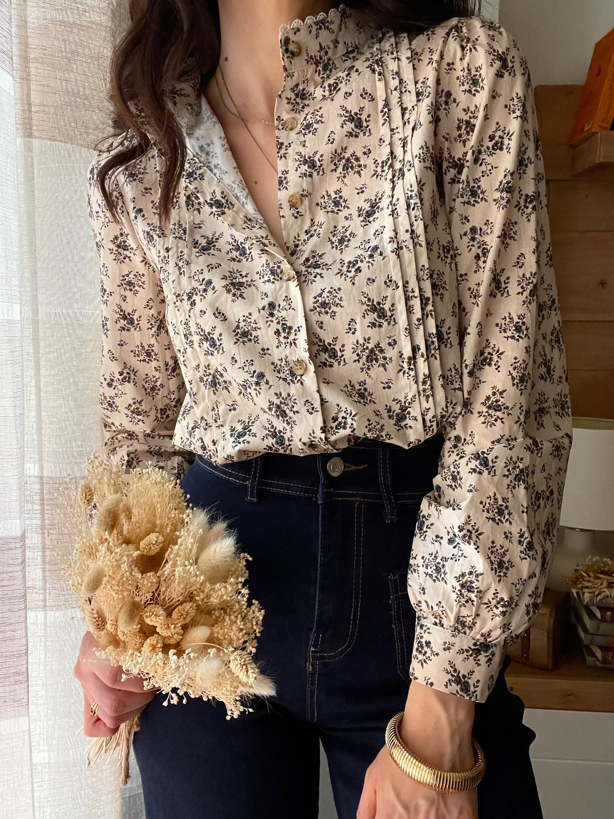 Camicia Blue Roses