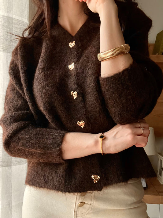 Cardigan Heart Choco