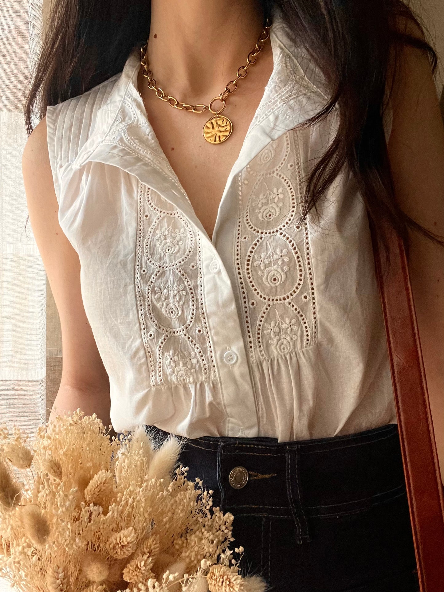 Top 100% Cotone Smanicato