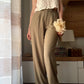 Pantalone Olive Misto Lino
