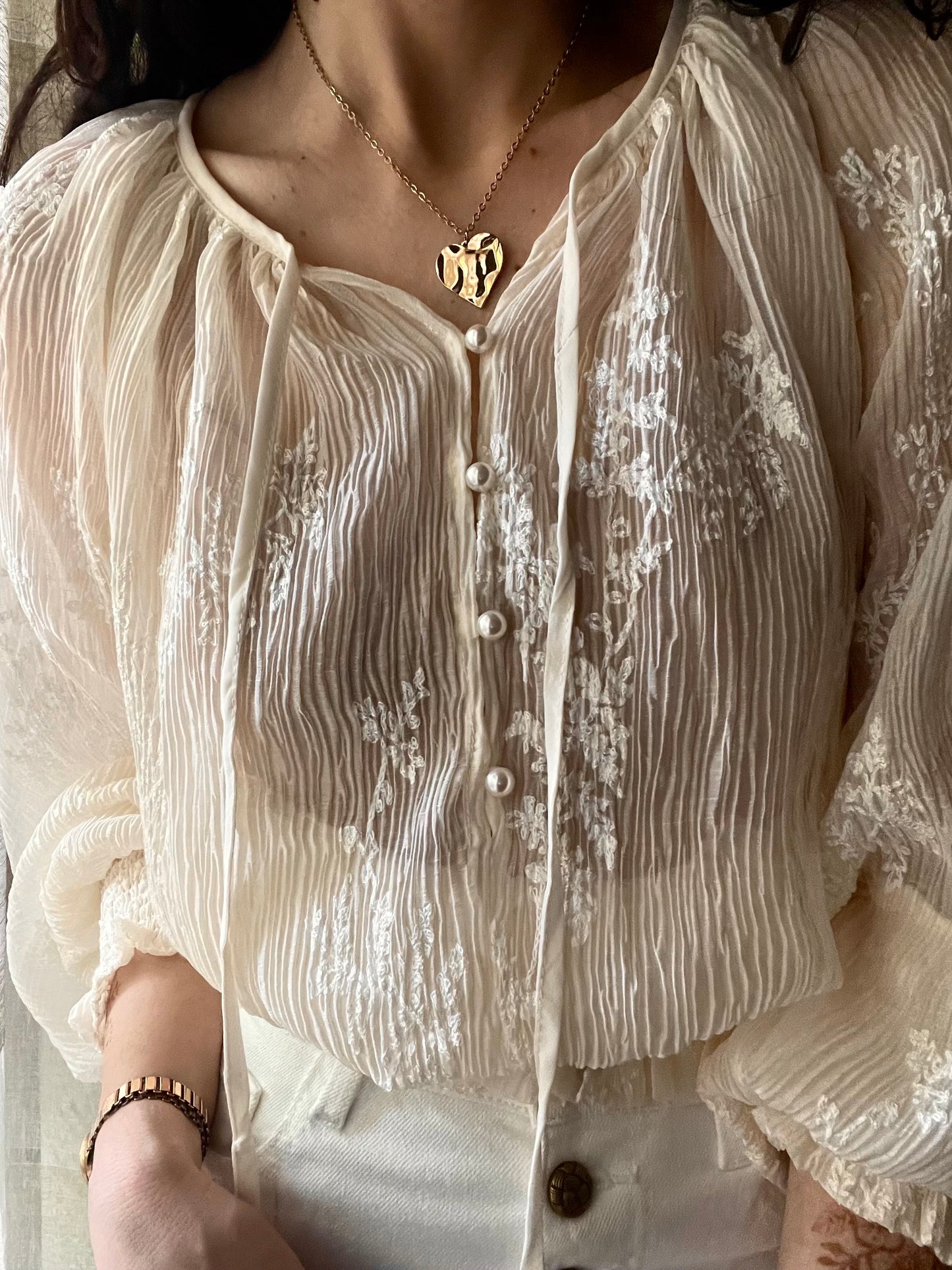 Camicia Madreperla Beige