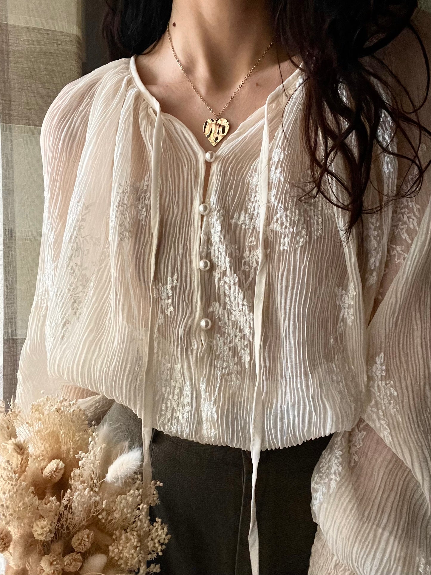 Camicia Madreperla Beige