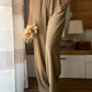 Pantalone Olive Misto Lino