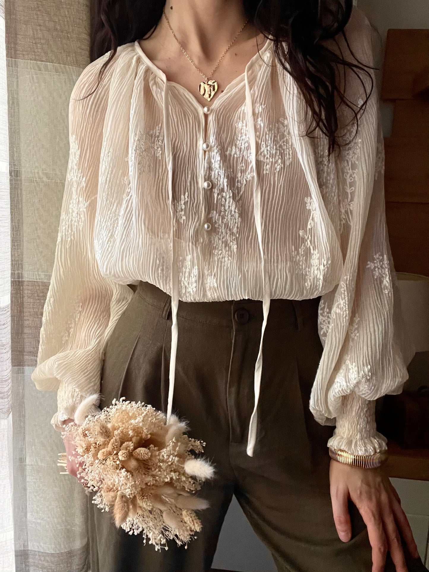 Camicia Madreperla Beige