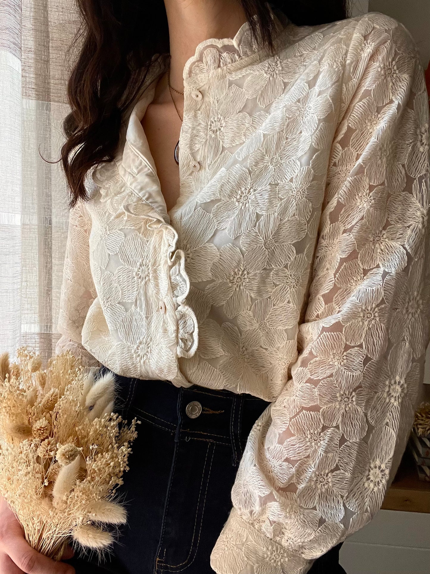 Camicia White Flowers