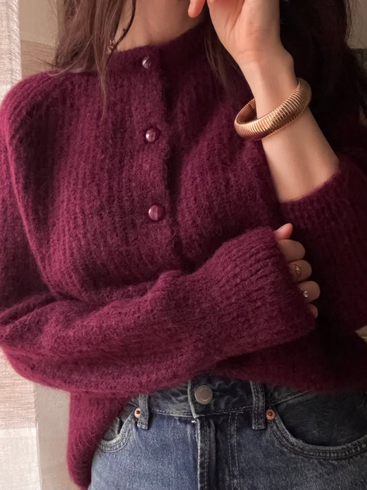 Cardigan Borgogna