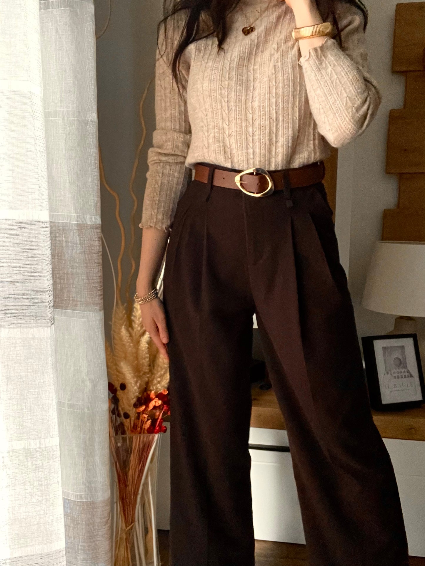 Pantalone Cioccolato con Cintura