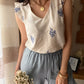 Top Fiori Blu
