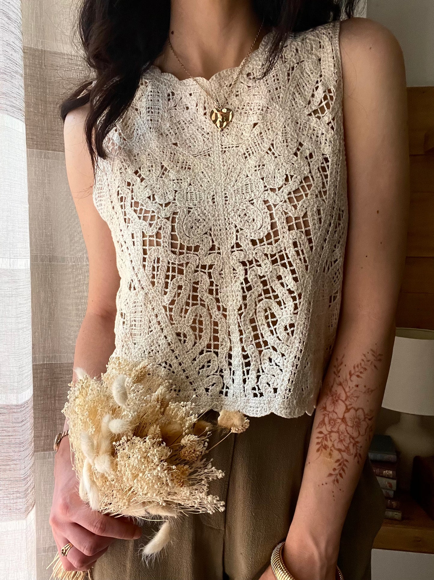 Top Crochet 100% Cotone