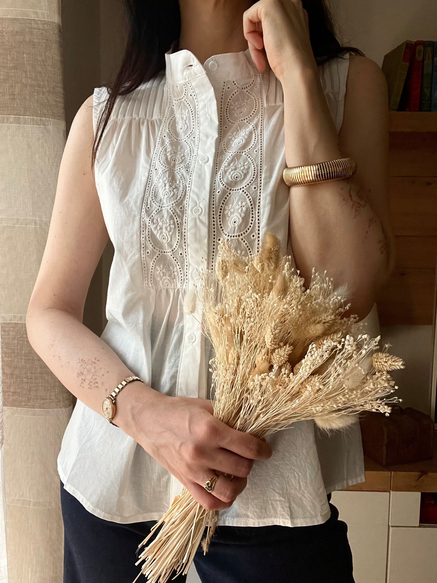 Top 100% Cotone Smanicato