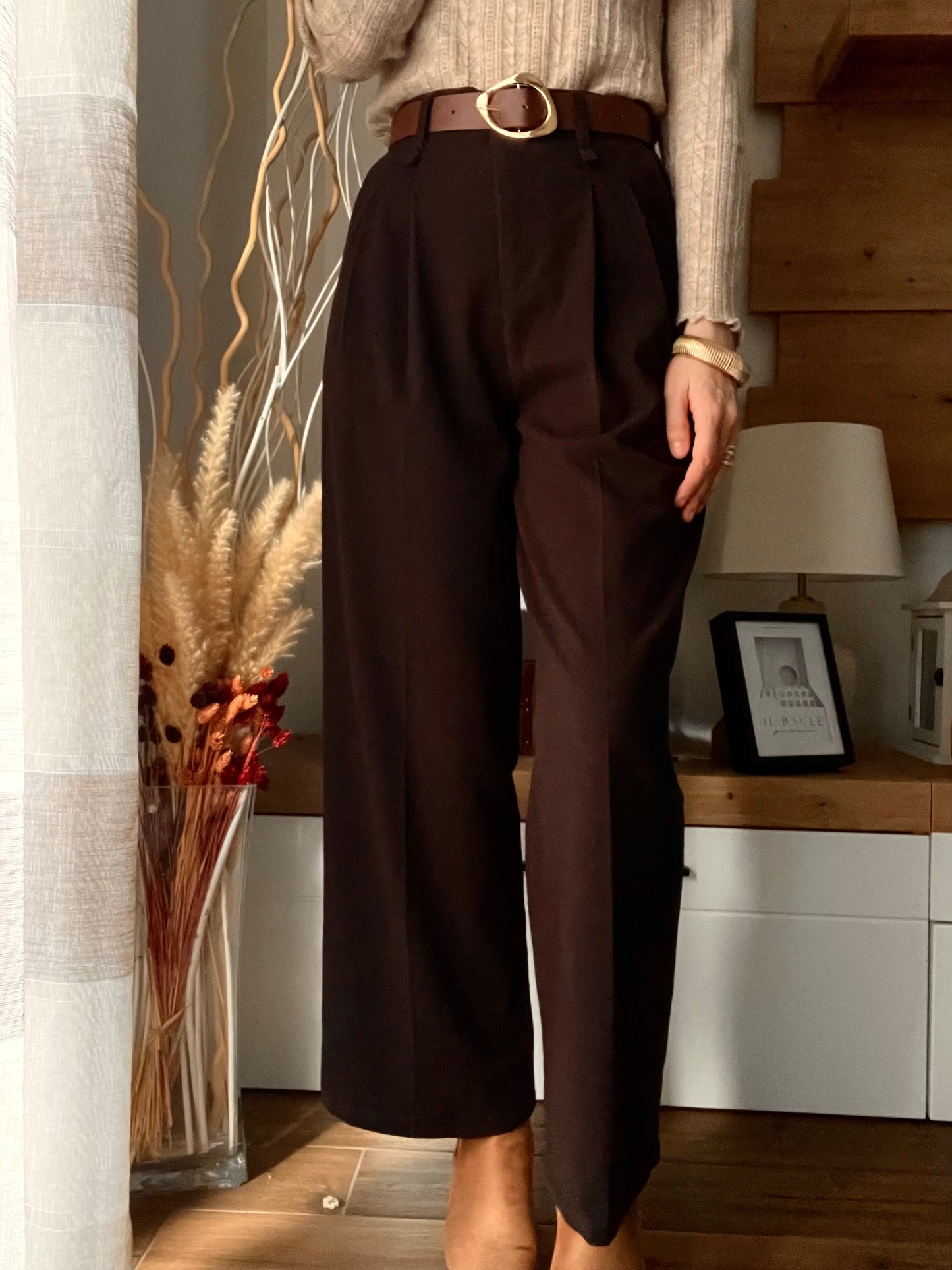 Pantalone Cioccolato con Cintura