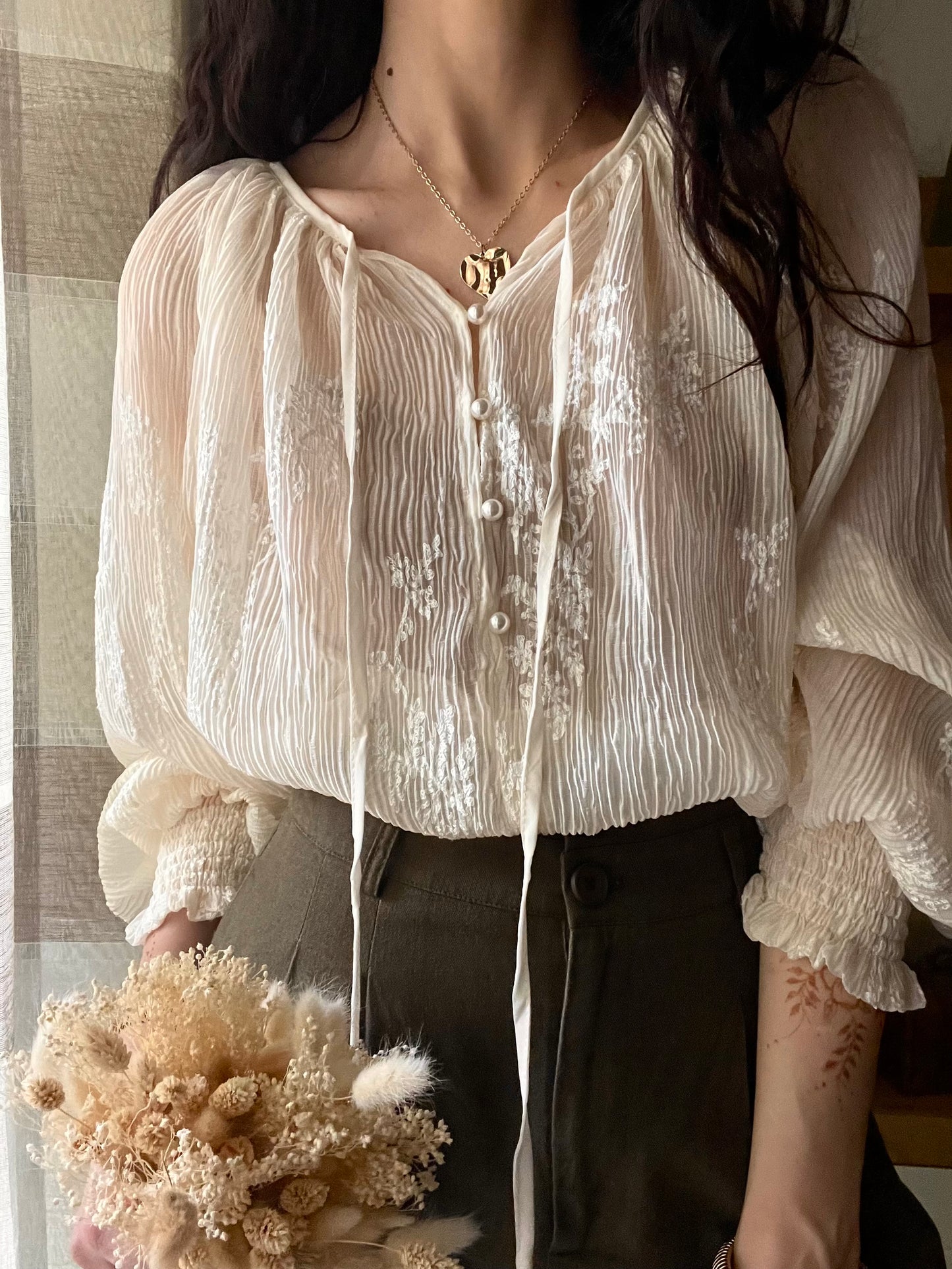 Camicia Madreperla Beige