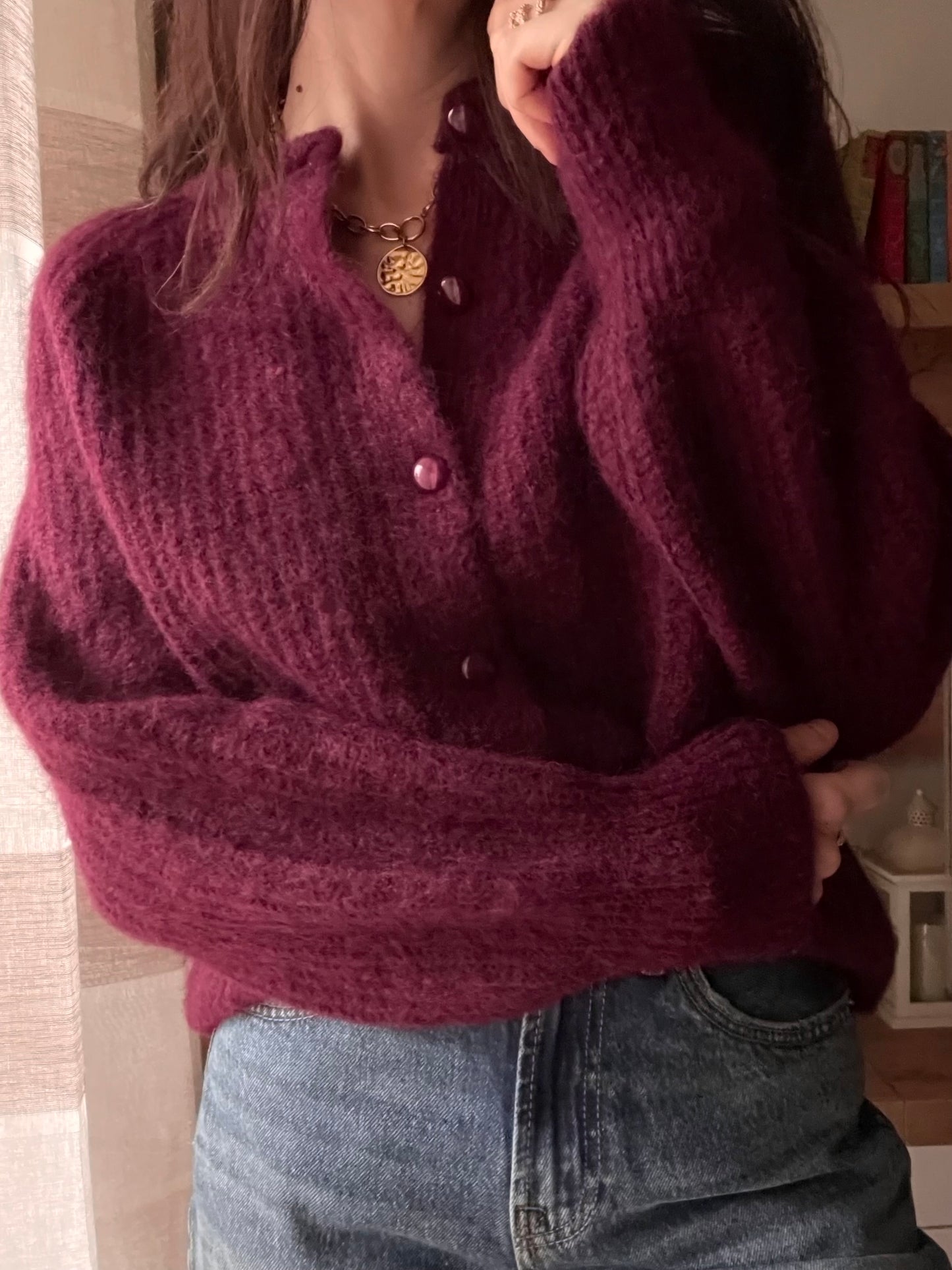 Cardigan Borgogna