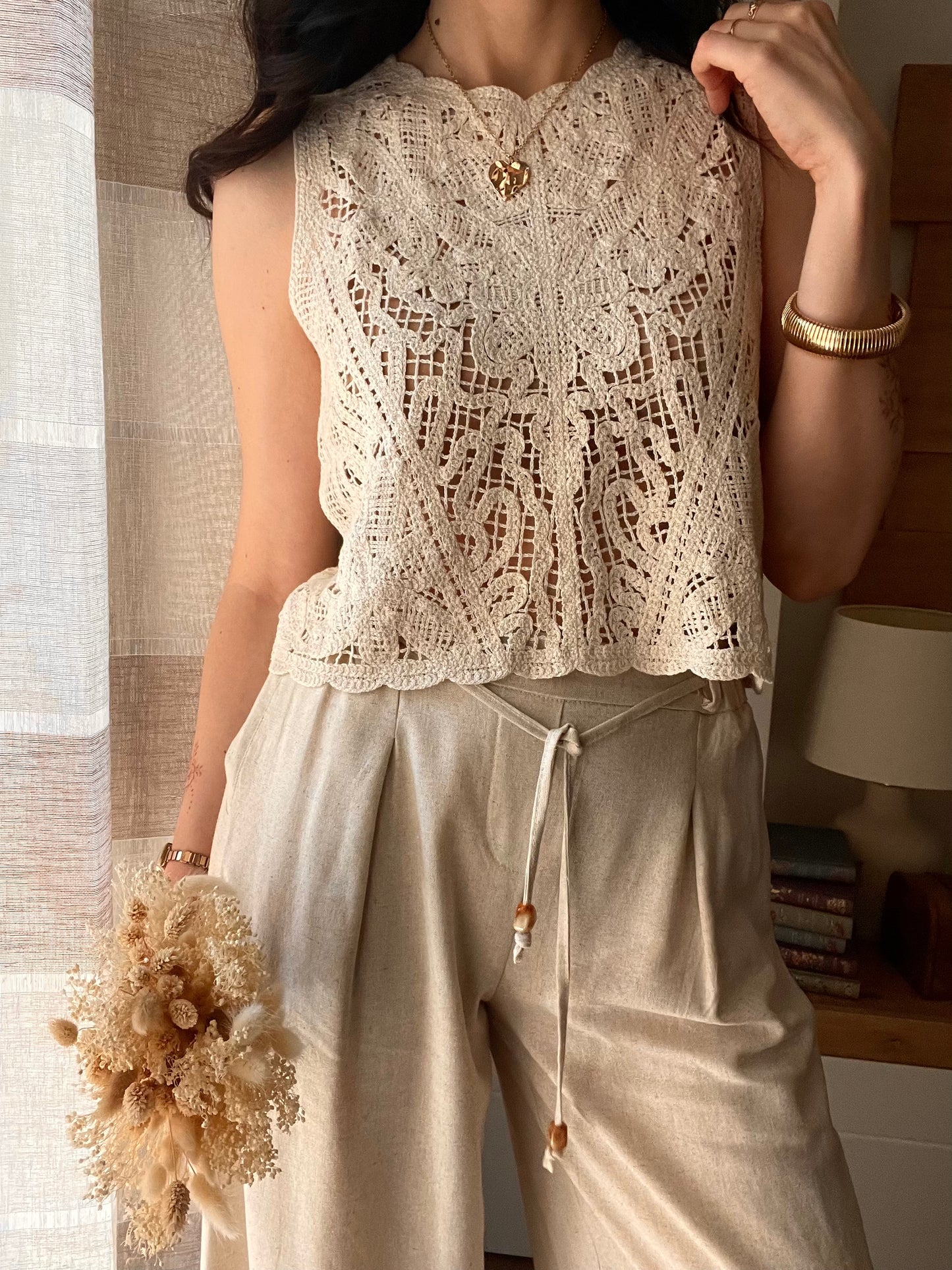 Top Crochet 100% Cotone