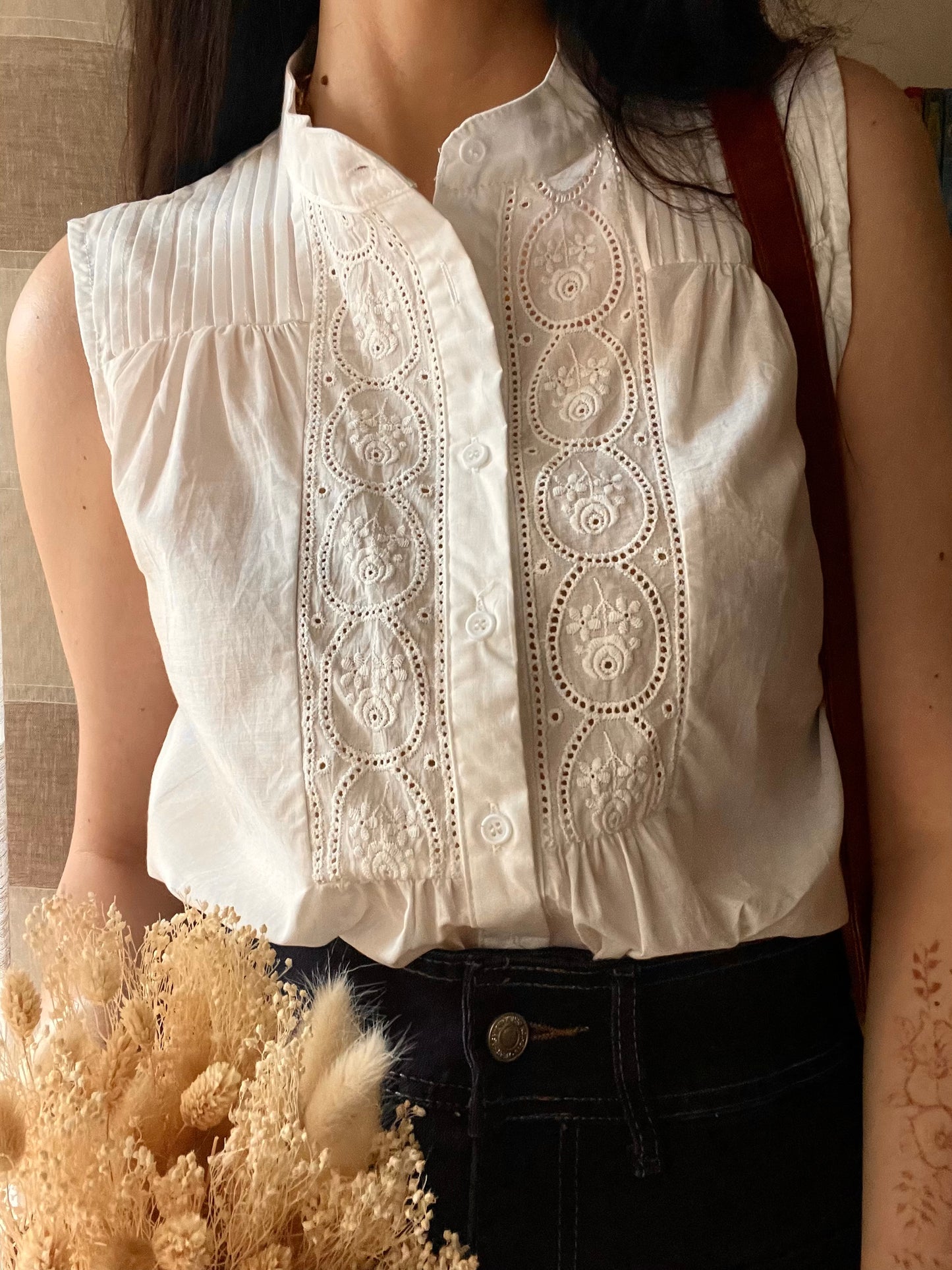 Top 100% Cotone Smanicato