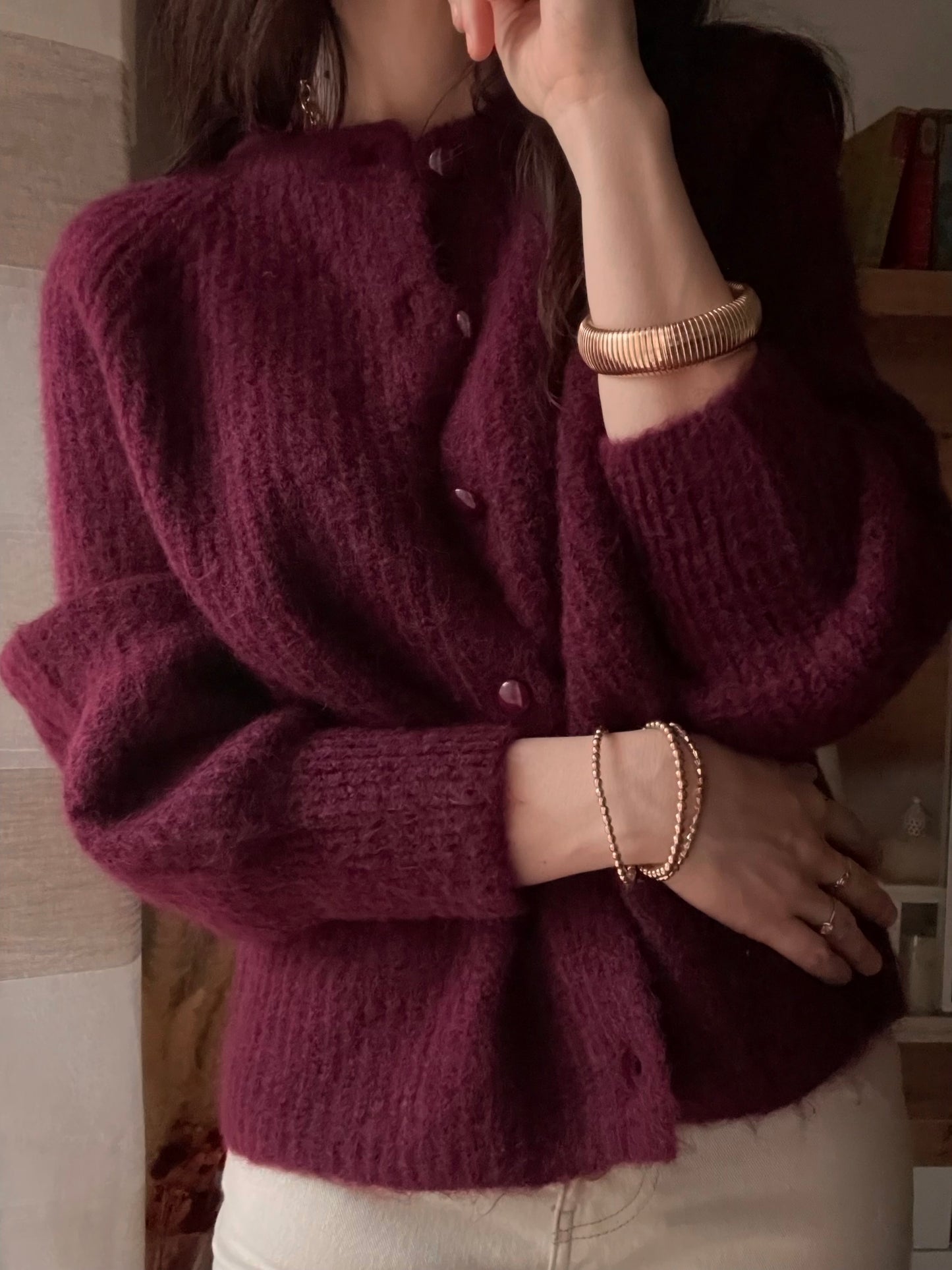 Cardigan Borgogna
