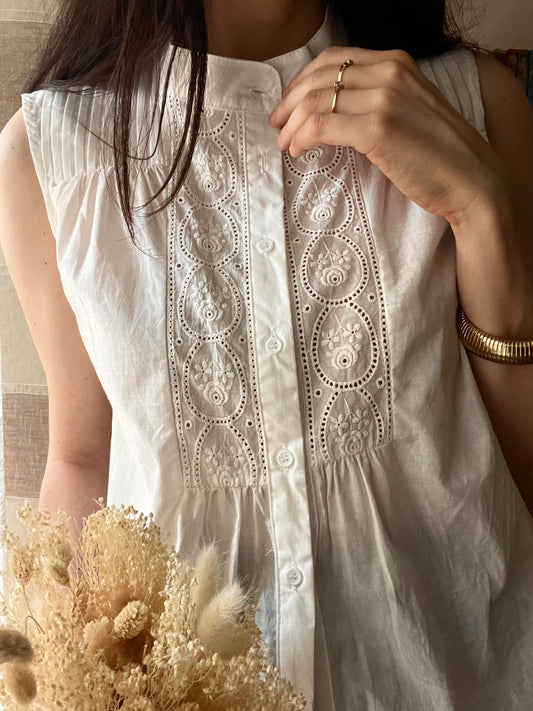 Top 100% Cotone Smanicato