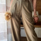 Pantalone Olive Misto Lino