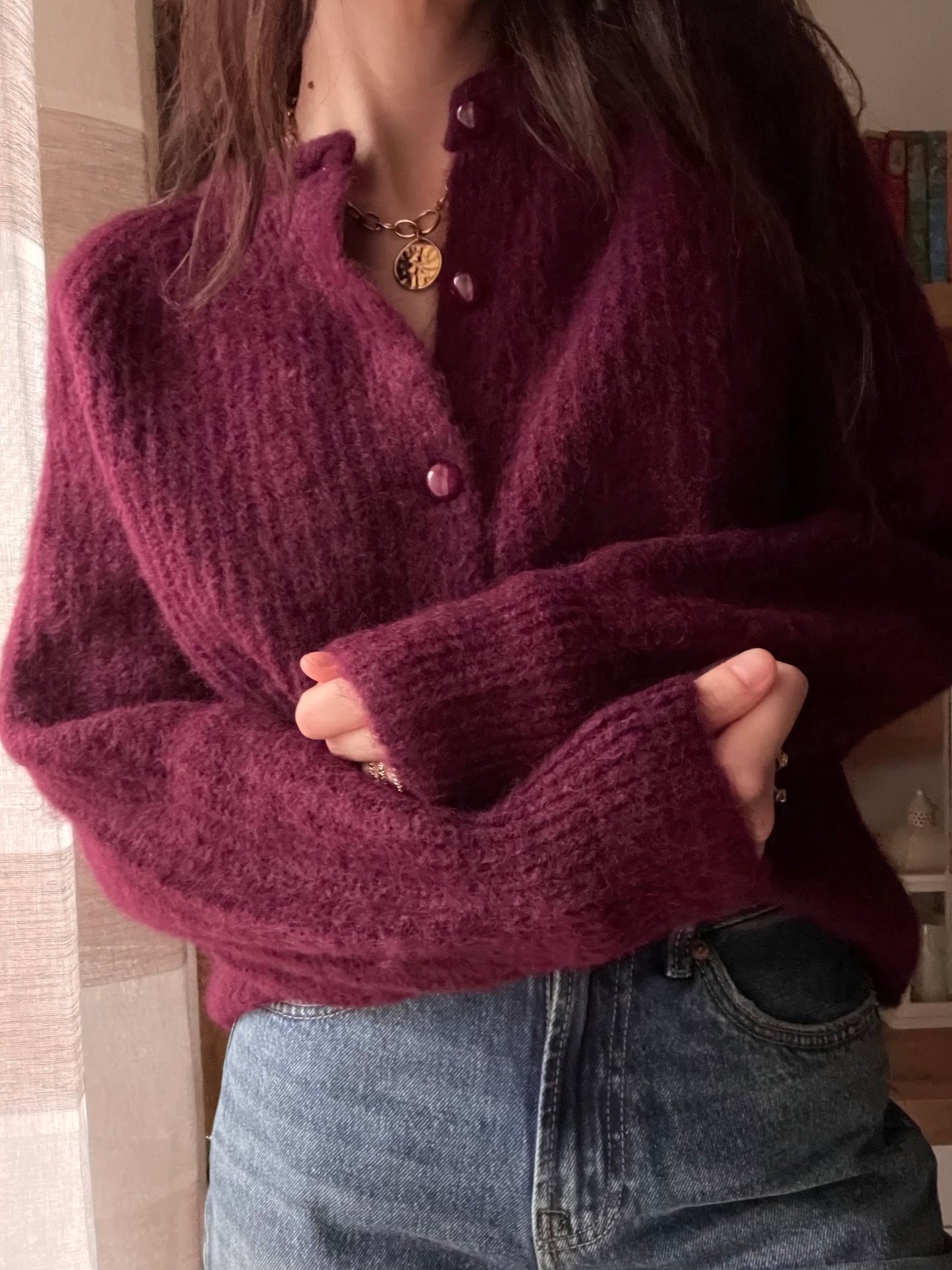 Cardigan Borgogna