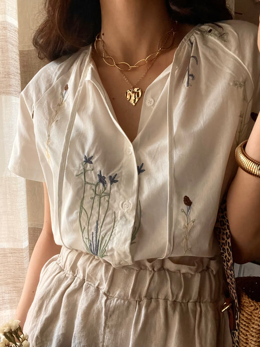 Camicia Fiori di Cotone