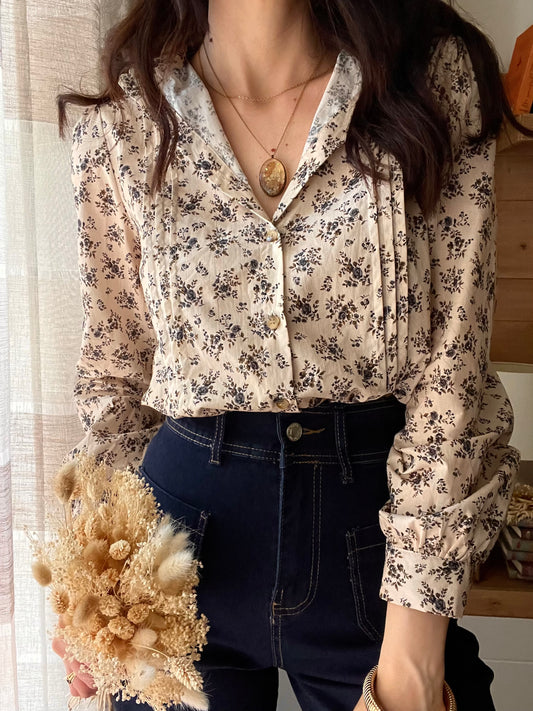 Camicia Blue Roses