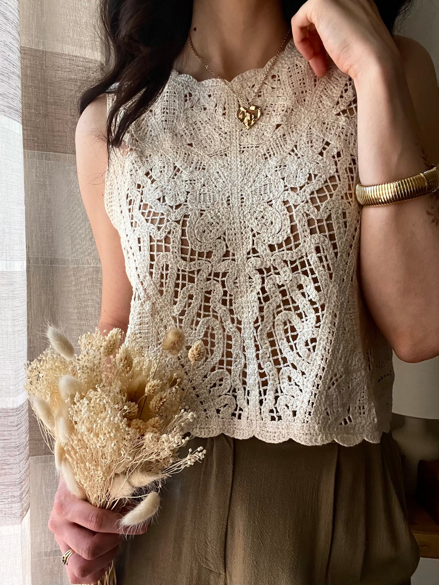 Top Crochet 100% Cotone