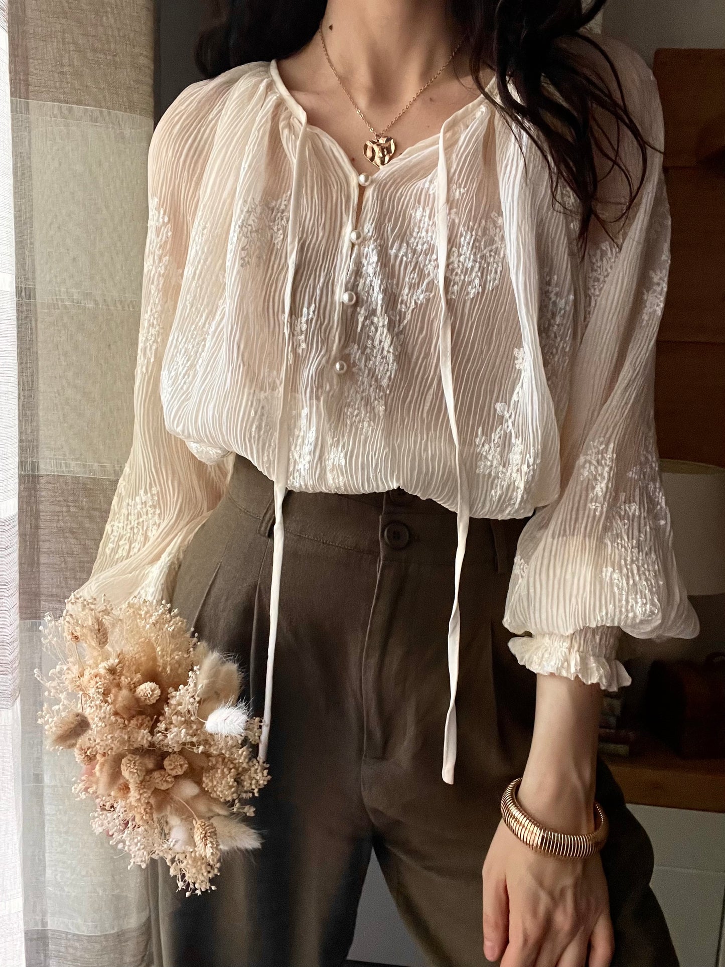 Camicia Madreperla Beige