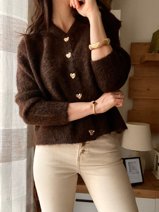 Cardigan Heart Choco