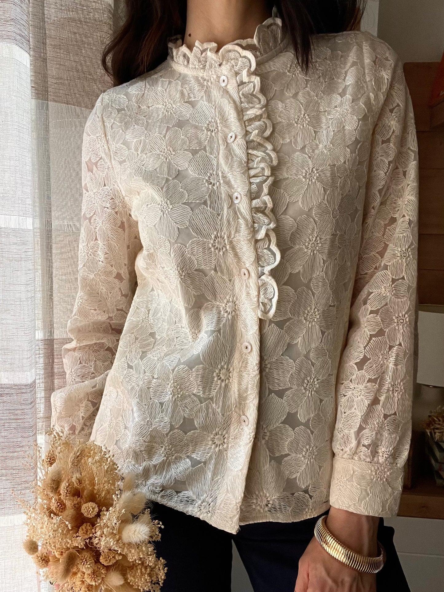 Camicia White Flowers