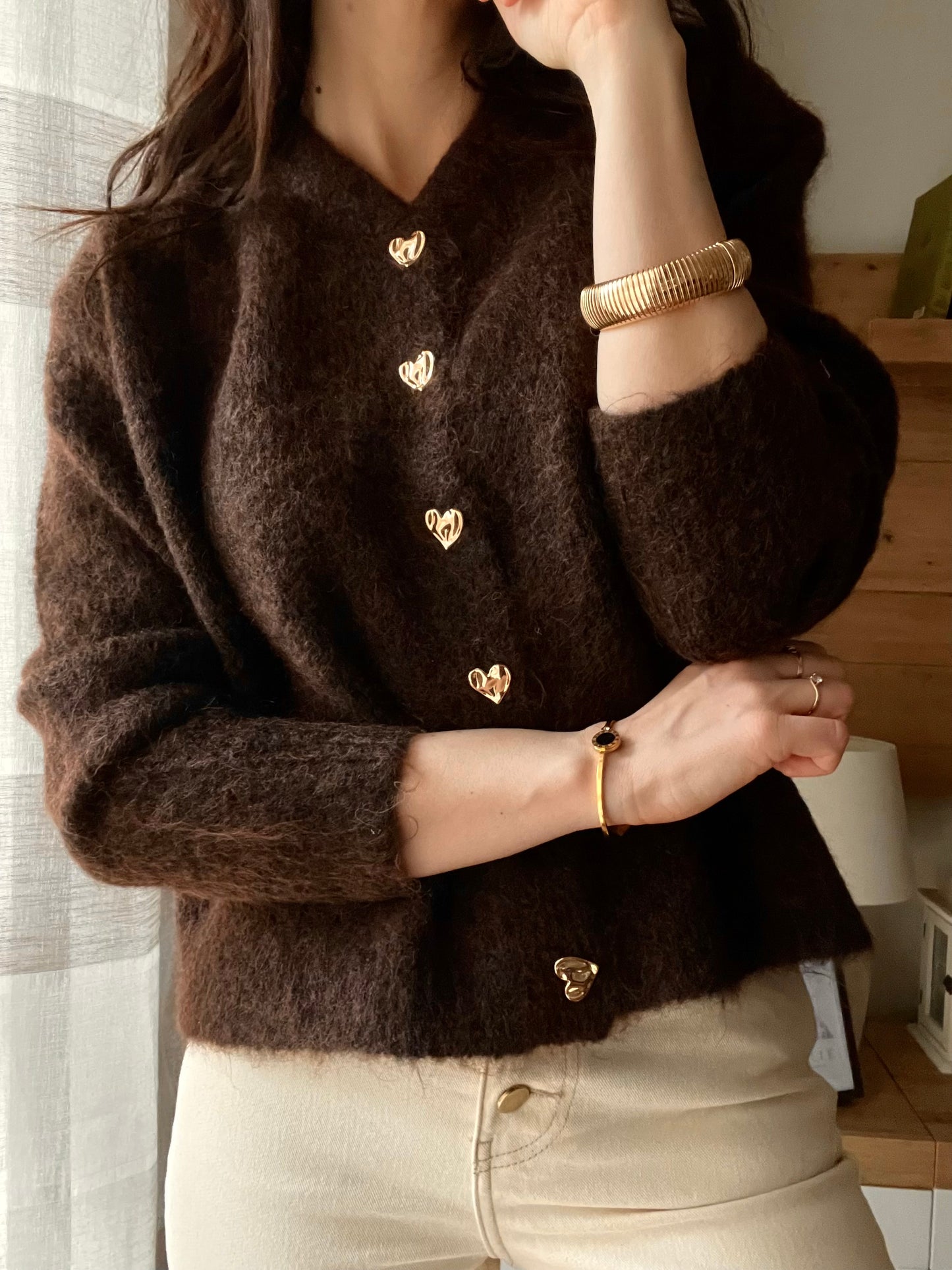 Cardigan Heart Choco