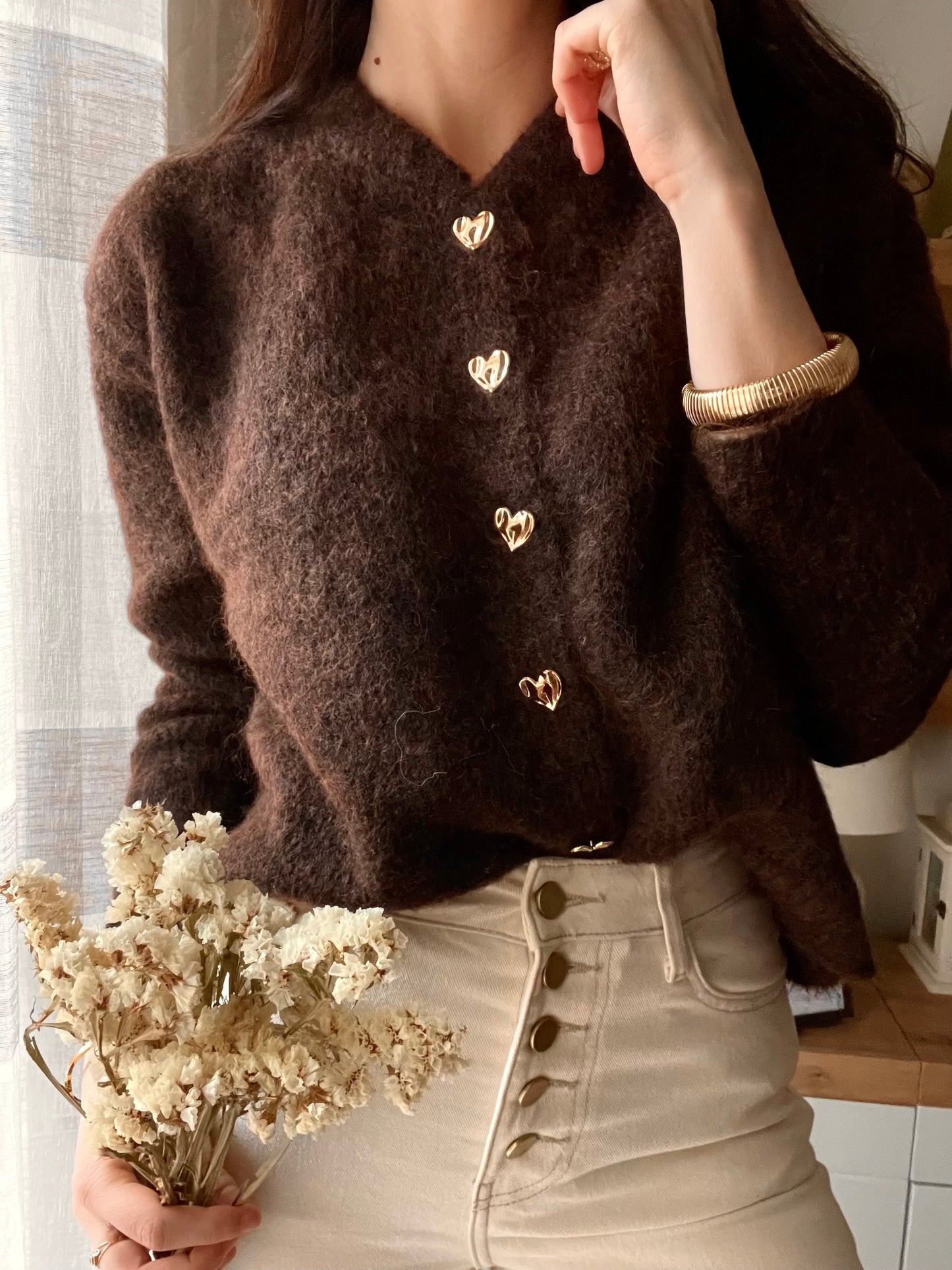 Cardigan Heart Choco