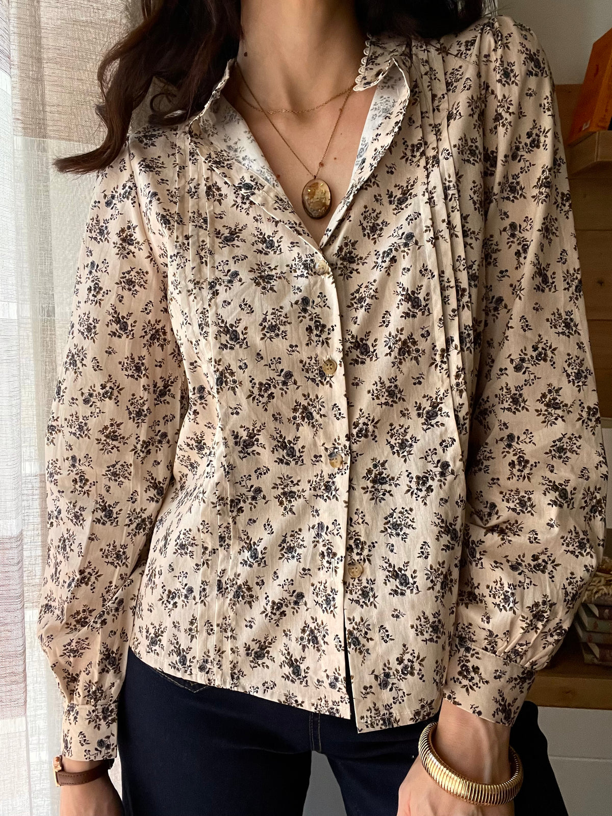 Camicia Blue Roses