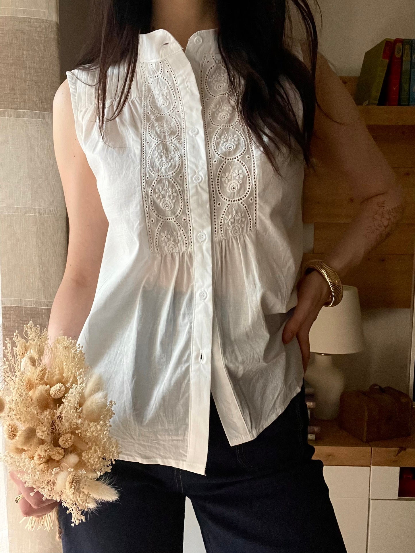 Top 100% Cotone Smanicato