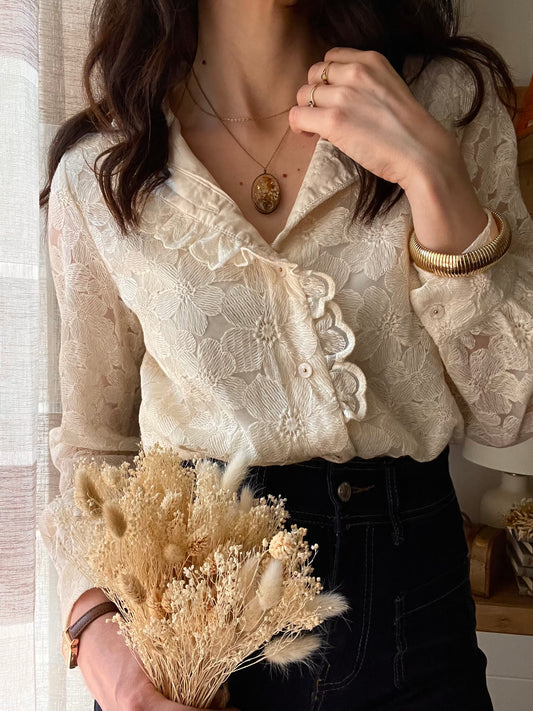 Camicia White Flowers